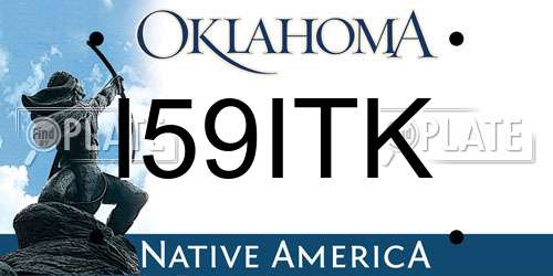 I59ITK Oklahoma License Plate