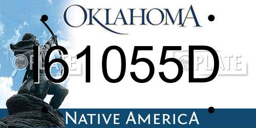 I61055D Oklahoma License Plate