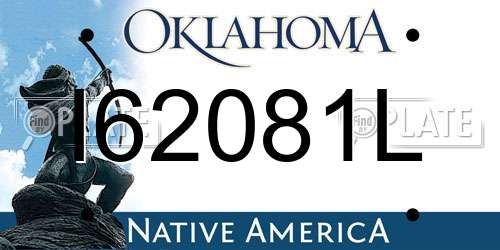 I62081L Oklahoma License Plate