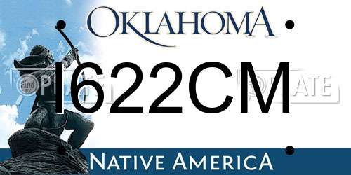I622CM Oklahoma License Plate