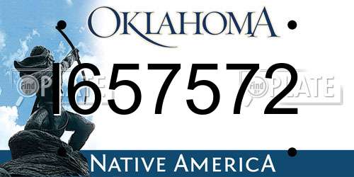 I657572 Oklahoma License Plate