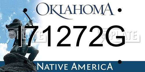 I71272G Oklahoma License Plate