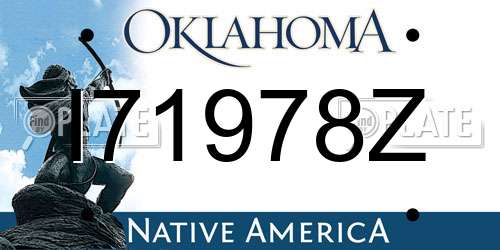 I71978Z Oklahoma License Plate