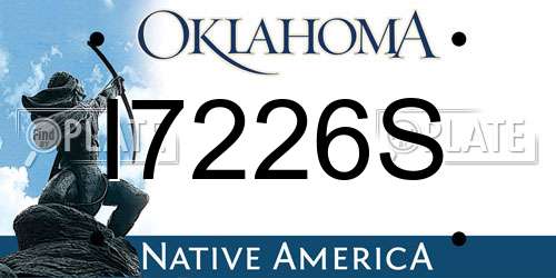 I7226S Oklahoma License Plate