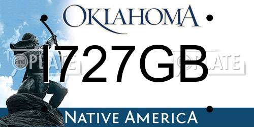 I727GB Oklahoma License Plate
