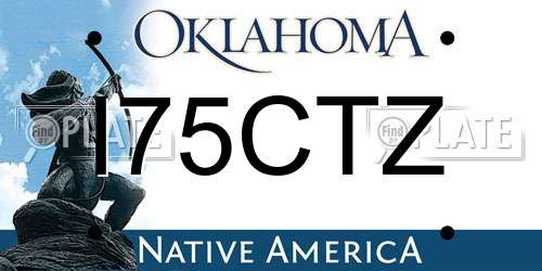 I75CTZ Oklahoma License Plate