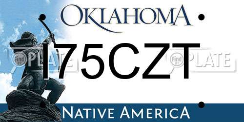 I75CZT Oklahoma License Plate