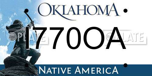 I770OA Oklahoma License Plate