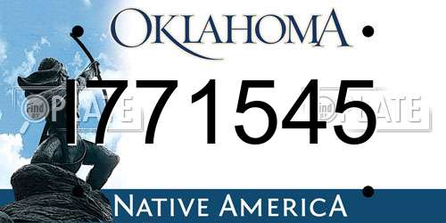 I771545 Oklahoma License Plate