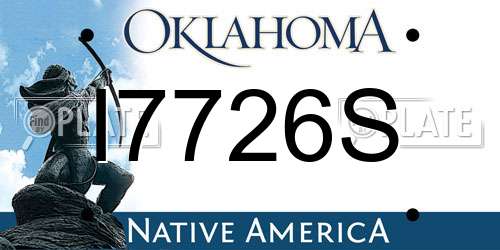 I7726S Oklahoma License Plate