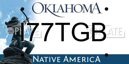 I77TGB Oklahoma License Plate