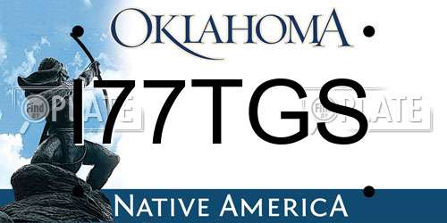 I77TGS Oklahoma License Plate