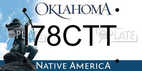 I78CTT Oklahoma License Plate
