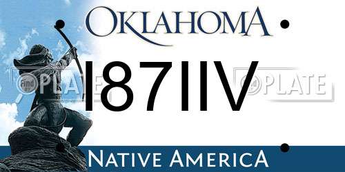 I87IIV Oklahoma License Plate