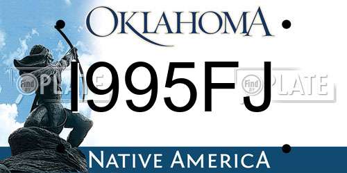 I995FJ Oklahoma License Plate