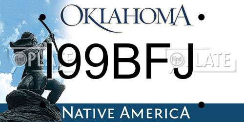 I99BFJ Oklahoma License Plate