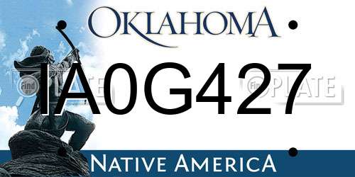 IA0G427 Oklahoma License Plate