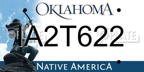 IA2T622 Oklahoma License Plate