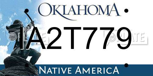IA2T779 Oklahoma License Plate