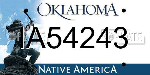 IA54243 Oklahoma License Plate
