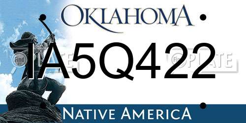 IA5Q422 Oklahoma License Plate
