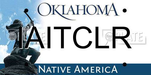 IAITCLR Oklahoma License Plate