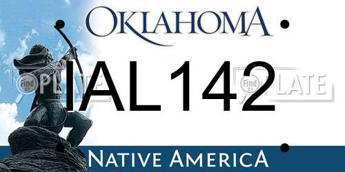 IAL142 Oklahoma License Plate