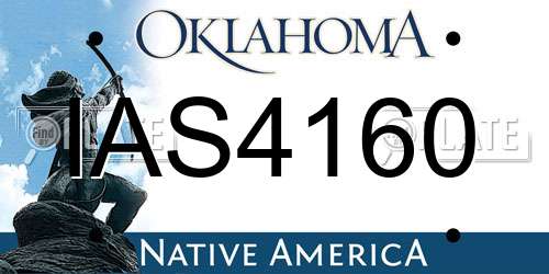 IAS4160 Oklahoma License Plate