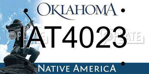 IAT4023 Oklahoma License Plate