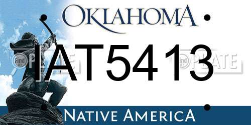 IAT5413 Oklahoma License Plate