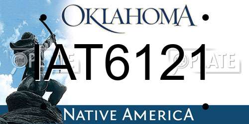 IAT6121 Oklahoma License Plate