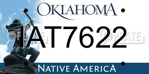 IAT7622 Oklahoma License Plate
