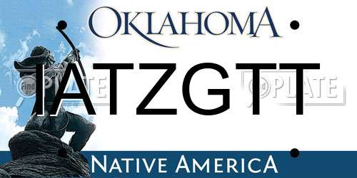 IATZGTT Oklahoma License Plate