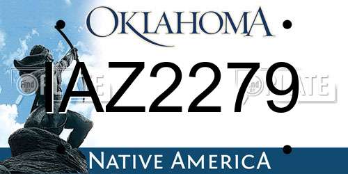 IAZ2279 Oklahoma License Plate