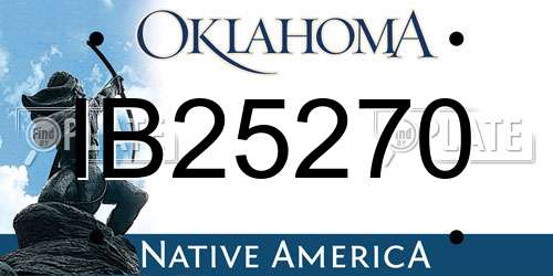 IB25270 Oklahoma License Plate