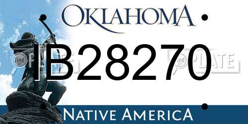 IB28270 Oklahoma License Plate
