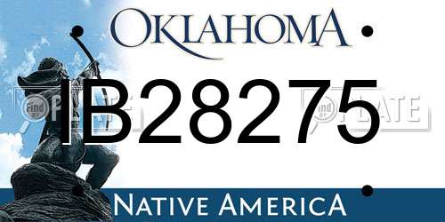 IB28275 Oklahoma License Plate