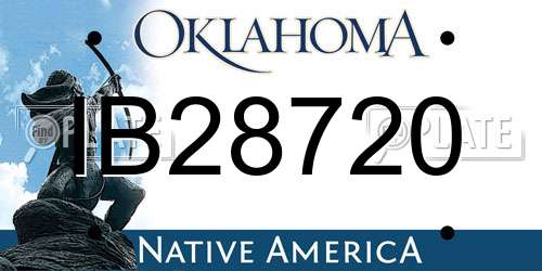 IB28720 Oklahoma License Plate