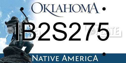 IB2S275 Oklahoma License Plate