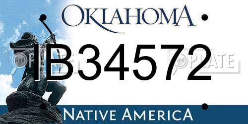 IB34572 Oklahoma License Plate