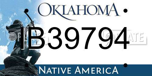 IB39794 Oklahoma License Plate