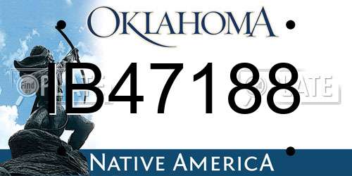 IB47188 Oklahoma License Plate