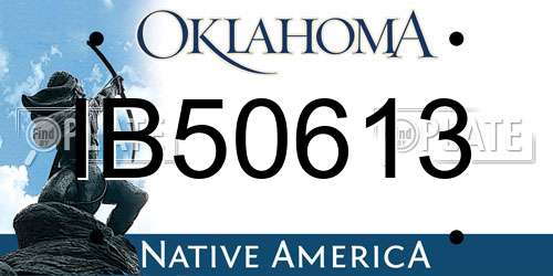 IB50613 Oklahoma License Plate