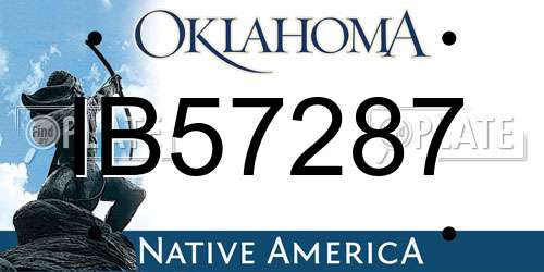 IB57287 Oklahoma License Plate