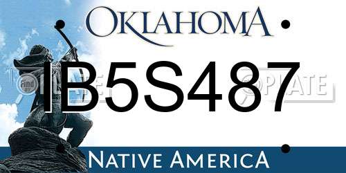 IB5S487 Oklahoma License Plate