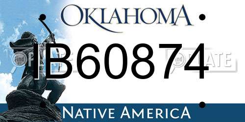 IB60874 Oklahoma License Plate