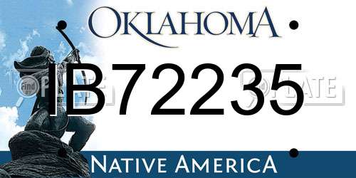 IB72235 Oklahoma License Plate