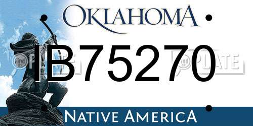 IB75270 Oklahoma License Plate