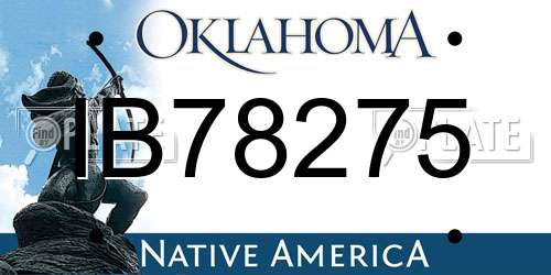 IB78275 Oklahoma License Plate