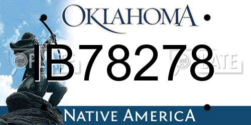 IB78278 Oklahoma License Plate
